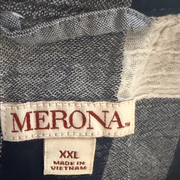 Merona Navy and White Checkered Top - Picture 3 of 3